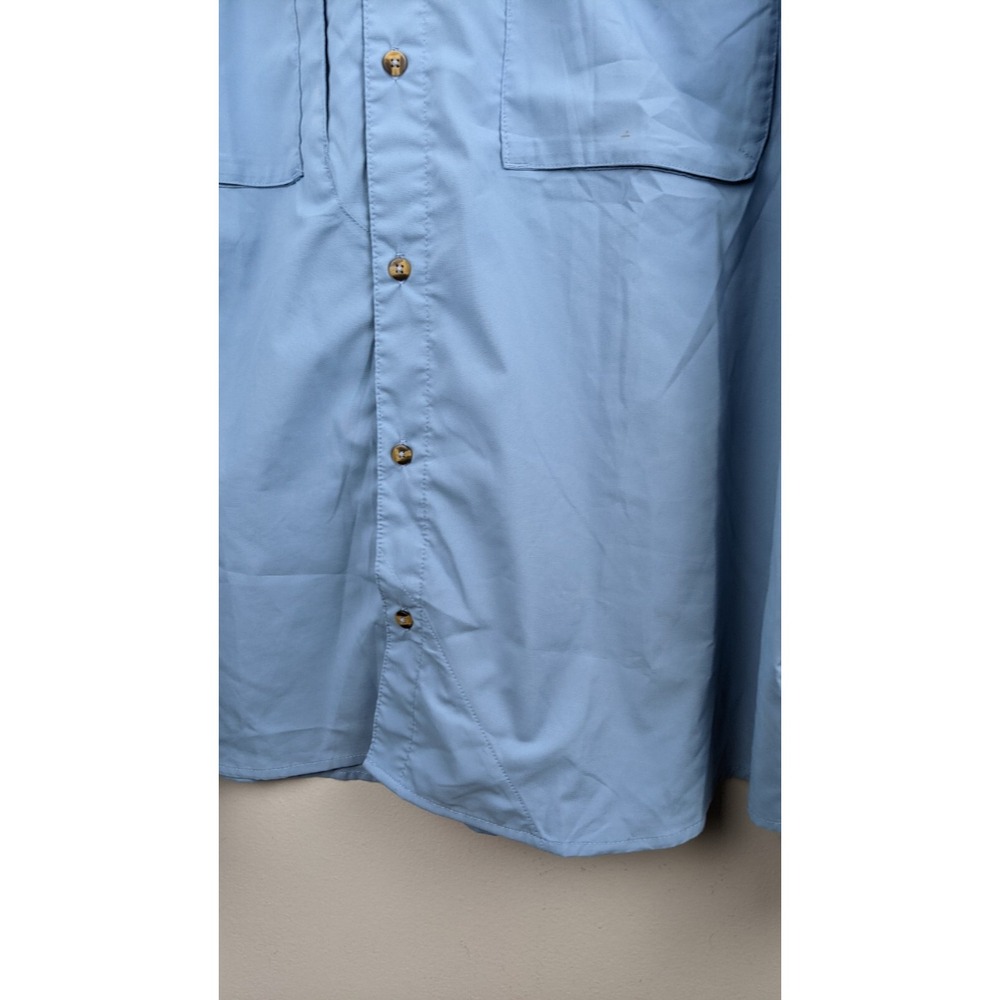 L.L.β Bean Men's XXL Blue NylonβBlend Vented Fishing Shirt β Outdoor Utility - Picture 10 of 16